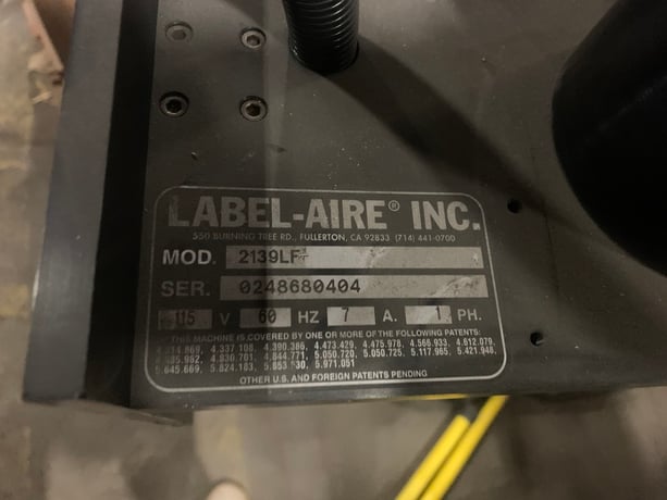 Label-Aire #3115CDL, label applicator - Image 9