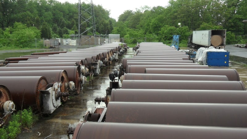 Black Clawson, dryer can section, 60" (1524mm) diameter x 162" (4.11m) face, 125 psi, (98 available) cans - Image 1