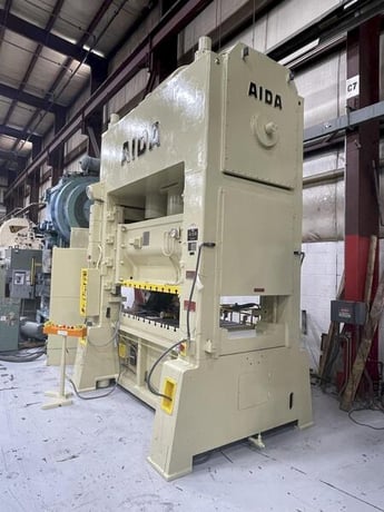 200 Ton, Aida #PDA-20M, straight side double crank press, 5.9" stroke, 23.7" Shut Height, air clutch & brake - Image 3