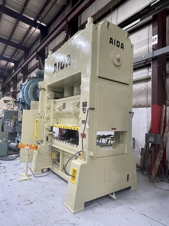 200 Ton, Aida #PDA-20M, straight side double crank press, 5.9" stroke, 23.7" Shut Height, air clutch & brake - Image 5