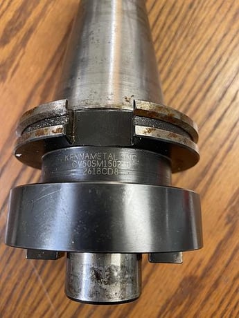 Kennametal #CV50SM150240 Cat 50 facemill holder, 1-1/2" dia.arbor, #104457 - Image 2