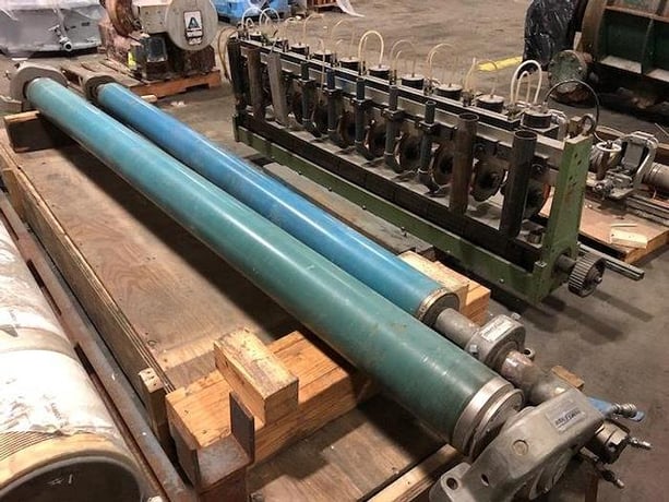 Mt Hope bowed roll, 7" dia. x 109" face, rubber covered - Image 1