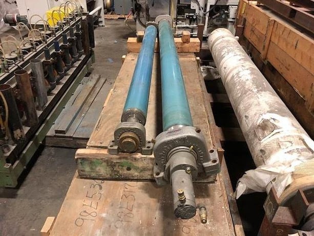 Mt Hope bowed roll, 7" dia. x 109" face, rubber covered - Image 2