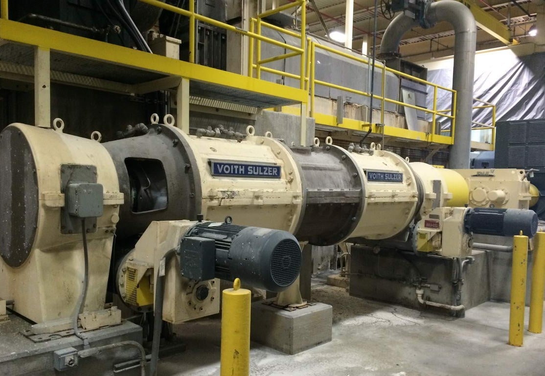 Voith Sulzer #D500, kneader, 2000 HP, 500 TPD, single shaft disintegrator - Image 2
