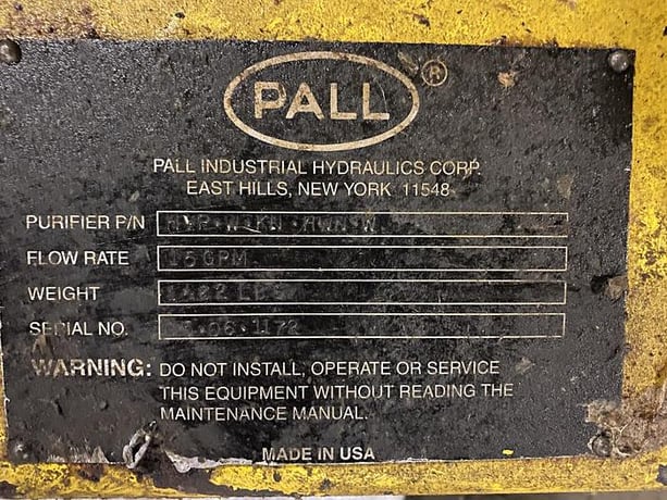 Pall #HVP-W-KN-HWN-W, Portable Oil Filtration System, 15 GPM - Image 5