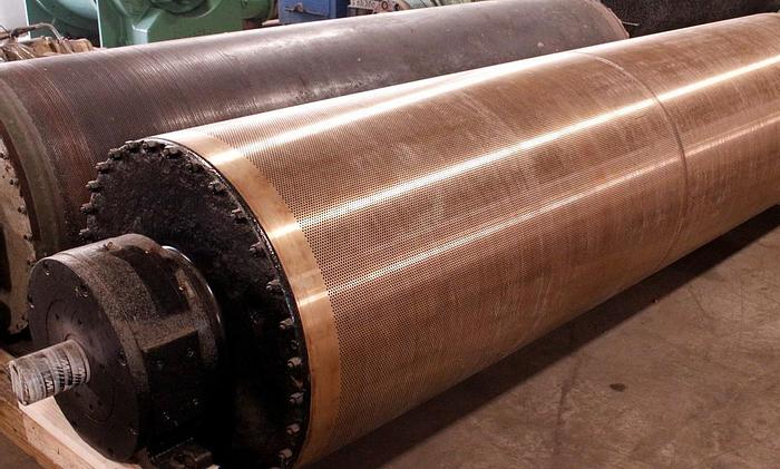 Escher Wyss, suction drum roll, 36" (914mm) diameter x 128" (3250mm) face, rebuilt - Image 1