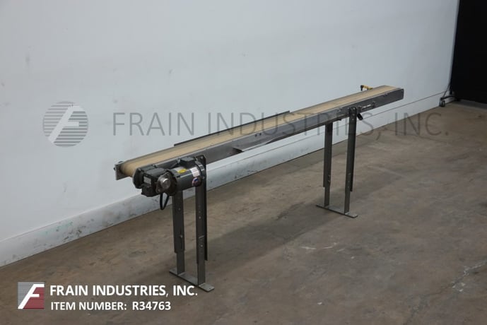 6" wide x 9.1' long, Stainless Steel belt conveyor, 37"-41" infeed/discharge height - Image 5