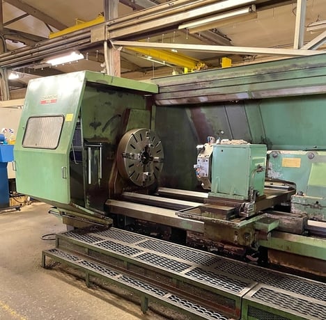 Dainichi #M-95, 37.3" swing, 21" chuck, 9.3" bar, 20.44" cut diameter, 8 pos turret, Fanuc 6T, 1984 - Image 2