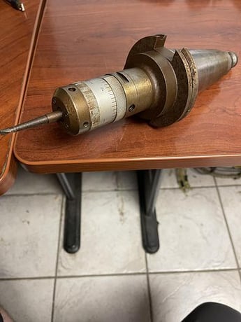 C/O Swiss made 44586 Caterpillar 50 with C/O Swiss made 18011 adjustable boring head, #104477 - Image 1