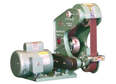 2" x 48" Burr King #482, belt grinder, 6000 FPM, 1 HP, 1-phase, 7-1/2" throat clearance - Image 1