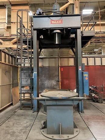 200 Ton, Dake #19-525, push buttons & controls,Bell housing & work support table (removeable), 40" stroke, 25 - Image 4