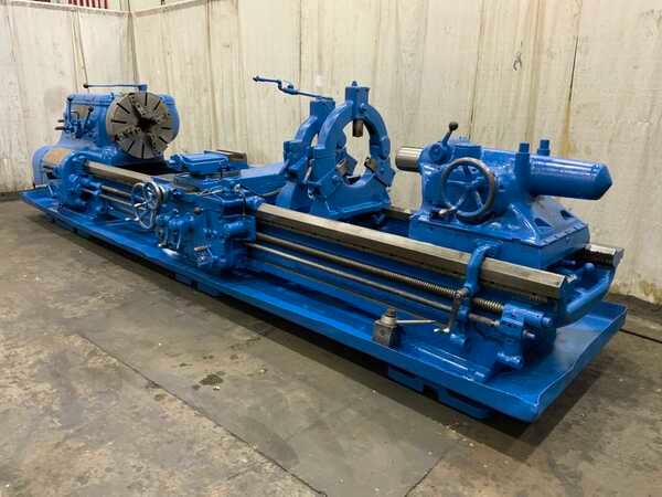 34-1/2" x 120" Axelson #32, engine lathe, 25" swing over cross slide, 4-jaw 32" chuck, steady rest, #74139 - Image 1
