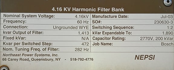 1800 KVAR NORTHEAST POWER SYSTEMS, NEPSI, 5 KV CAPACITOR BANK, FUSED, OUTDOOR - Image 5