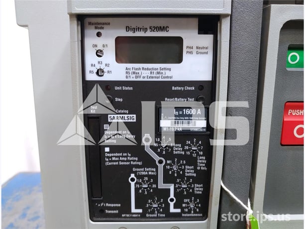1600 Amps Ch Mdsx163wea16cmamnn6ynnnax Mo/do (mdsx16) 120 Volts AC Shunt Trip, Digitrip 520mc Lsig, 1600 Amps - Image 4