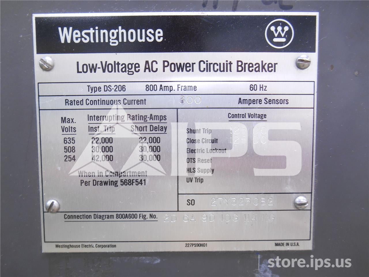 800 Amps WH Ds-206 Eo/do 125 Volts DC Control, AC Pro Qt Lsig, 200- 600 Amps Ct - Image 3