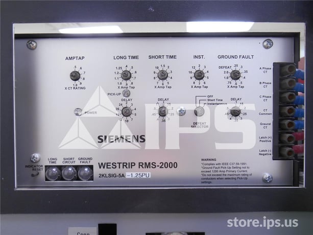 800 Amps WH Ds-206 Mo/do Westrip Rms-2000 Lsig, 600 Amps Ct, Dual Switch Bell Alarm - Image 2