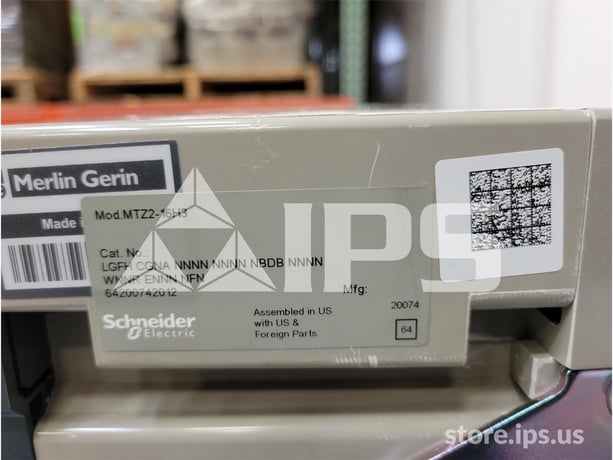 1600 Amps Square D Masterpact Mtz2 16h3 Eo/do Unused Surplus (mtz216h3) 120 Volts AC Control, 24 Volts AC - Image 5
