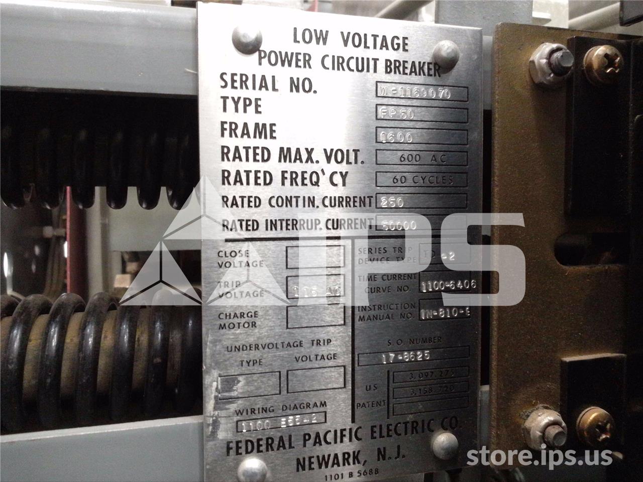 1600 Amps Fp Fp-50 Mo/do 120 Volts AC Shunt Trip, 250 Amps Td-2 Lsi - Image 5