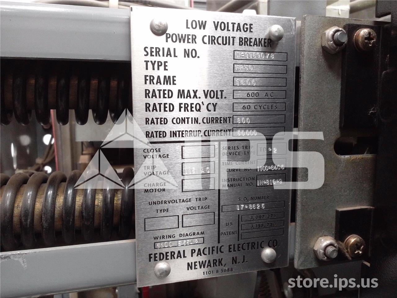 1600 Amps Fp Fp-50 Mo/do 120 Volts AC Shunt Trip, 800 Amps Td-2 Lsi - Image 5