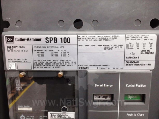 3000 Amps WH Spb-100 Eo/do (spb100) 120 Volts AC Control, Digitrip Rms 510 Ls, 3000 Amps Rp, 3000 Amps Ct - Image 6