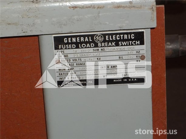 600 Amps GE Se-10-2 Fused Load Break Switch Draw Out 5 KV 60k Amps 5.5kv, 200e Fuse - Image 3