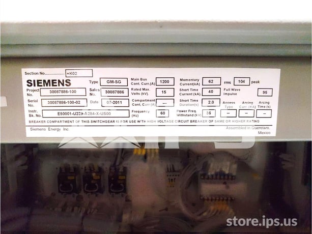 15 KV Sa Gmsg 40k Amps Indoor Switchgear 1200 Amps Breaker Compartment, Lv Compartment, Instrument Compartment - Image 3