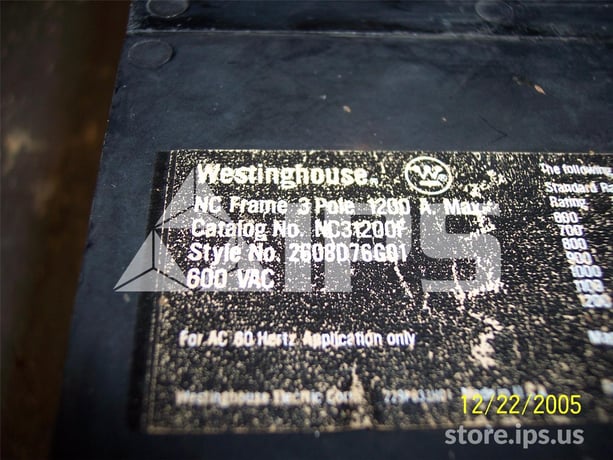 WH Seltronic Nc Mccb 900at, 1200 Amps Ct, 900 Amps Rp - Image 3