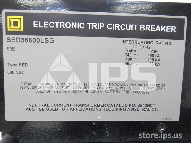 800 Amps Square D Sed36800lsg Mo/do (sed36800) Micrologic Series B Lsig, 800 Amps Ct, Arp075 Rp - Image 4