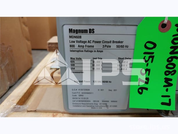 800 Amps Ch Mdn6083xea06cunmnnnnnnnax Mo/do Unused Surplus (mdn608) Digitrip 520mc Lsi, 600 Amps Ct, 600 Amps - Image 2