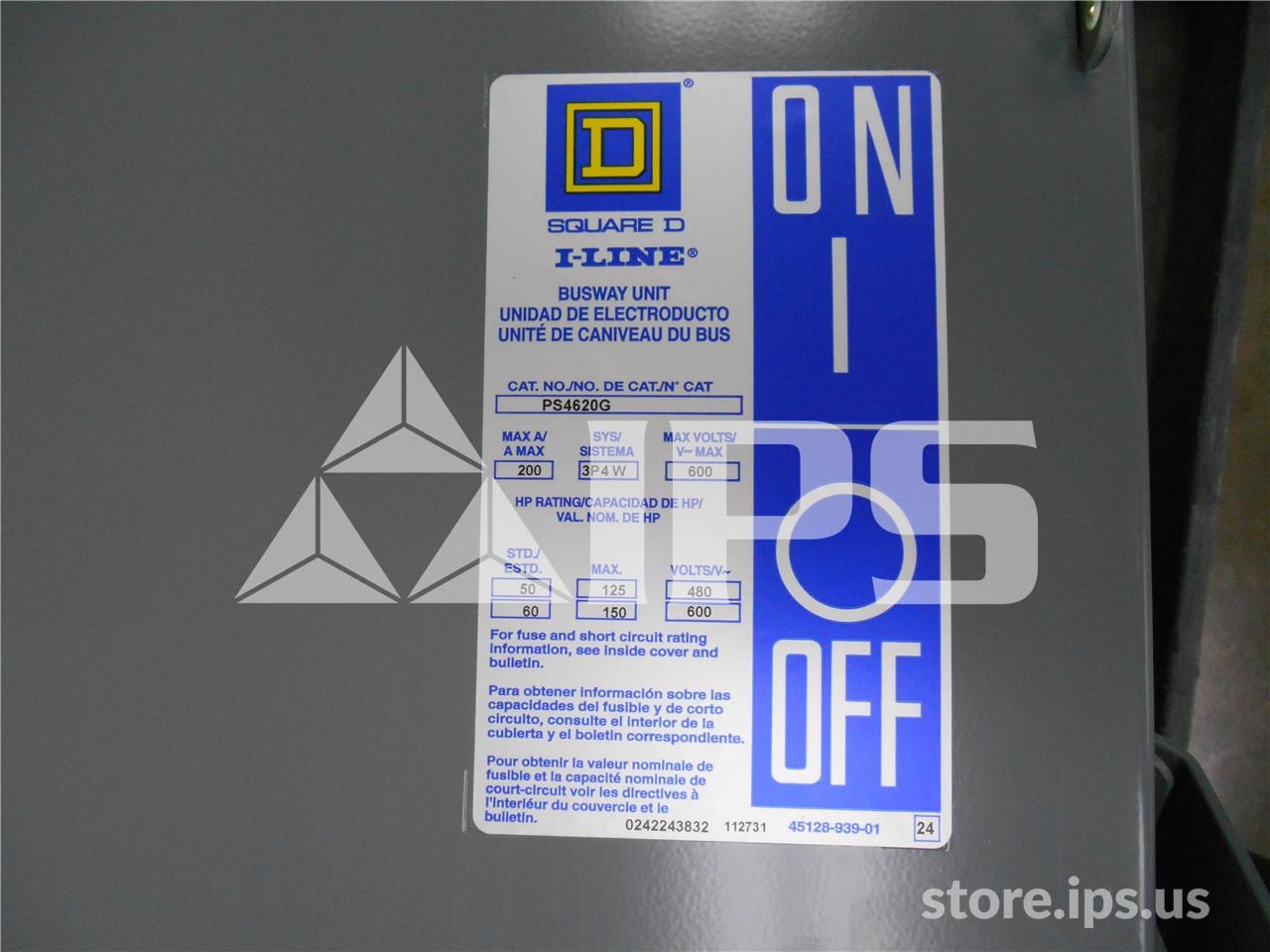 WH I-line Low Voltage Disconnect Switch, 200 Amps Generic Item Number - Image 2