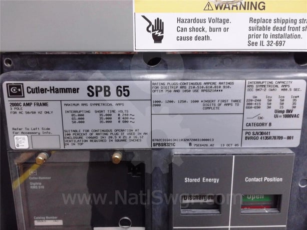 2000 Amps WH Spb-65 Eo/do Compact Frame (spb65) 120 Volts AC Control, Digitrip Rms 510 Ls, 2000 Amps Rp, 2000 - Image 6