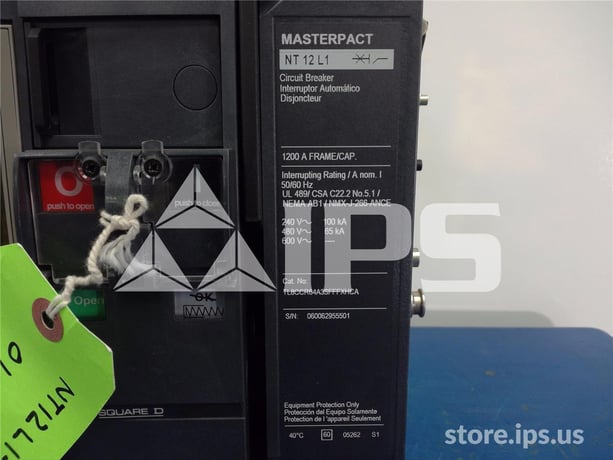 1200 Amps Square D Masterpact Nt12 L1 Eo/do Tl8ccr64a3sfffxhca Unused Surplus 120 Volts AC Control - Image 4