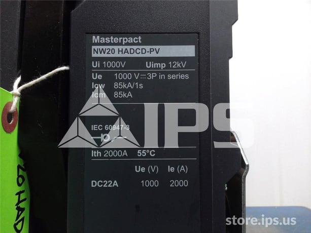 2000 Amps Square D Masterpact Nw20ha DC Non Automatic Switch Eo/bi 48 Volts DC Control, 48 Volts DC Uv - Image 5