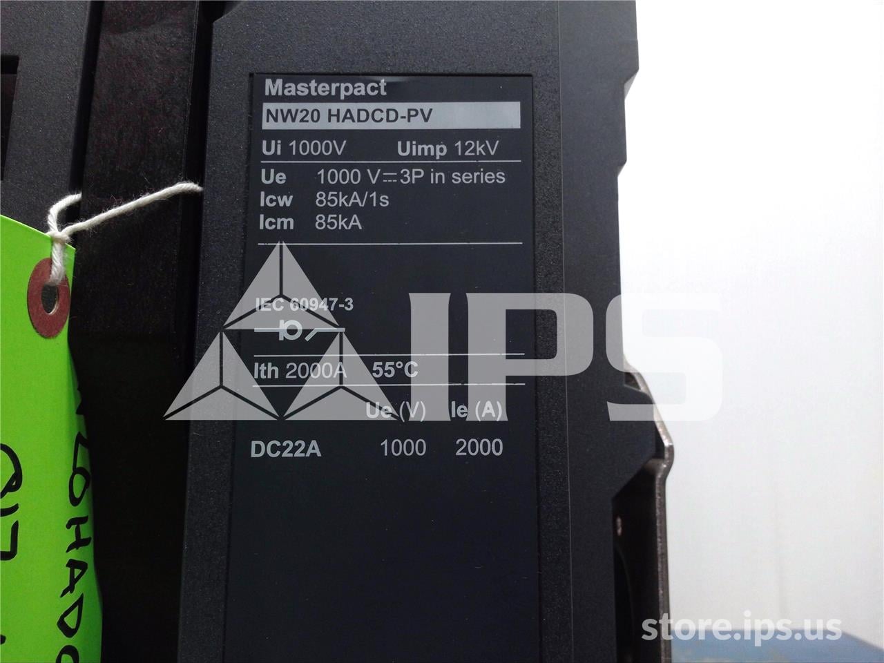 2000 Amps Square D Masterpact Nw20ha DC Non Automatic Switch Eo/bi 48 Volts DC Control, 48 Volts DC Uv - Image 5