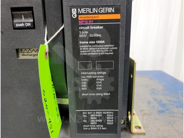1200 Amps Square D Merlin Gerin Mp12 H1 Mo/bi 120 Volts AC Shunt Trip, Str58up Lsi, 1200 Amps Rp - Image 7