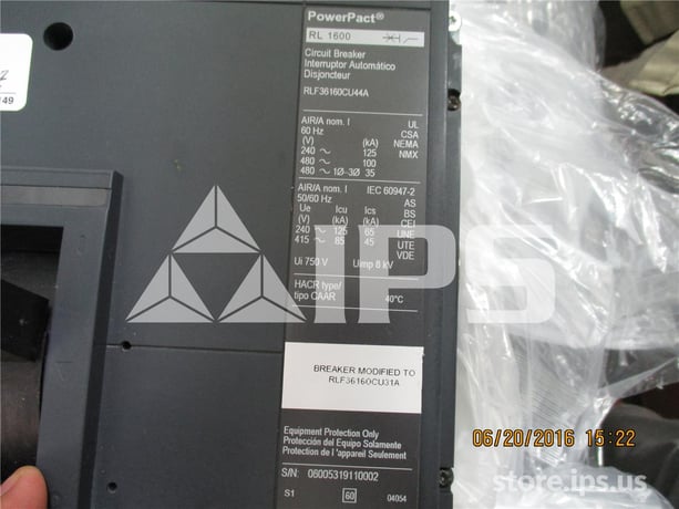 Square D Rlf Powerpact Mccb 1280at, Li - Image 1
