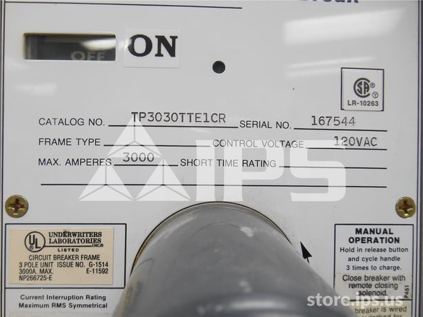 3000 Amps GE Tp Power Break Eo/bi (tp3030) 120 Volts AC Control, Mvt Plus Lig, 3000 Amps Ct, 3000 Amps Rp - Image 4