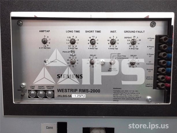 800 Amps WH Ds-206 Mo/do Westrip Rms-2000 Lsig, 600 Amps Ct, Dual Switch Bell Alarm - Image 4