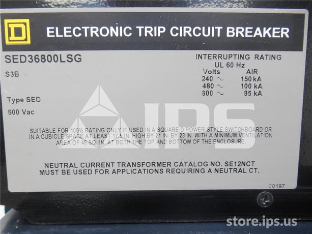 800 Amps Square D Sed36800lsg Mo/do (sed36800) Micrologic Series B Lsig, 800 Amps Ct, Arp063 Rp - Image 4