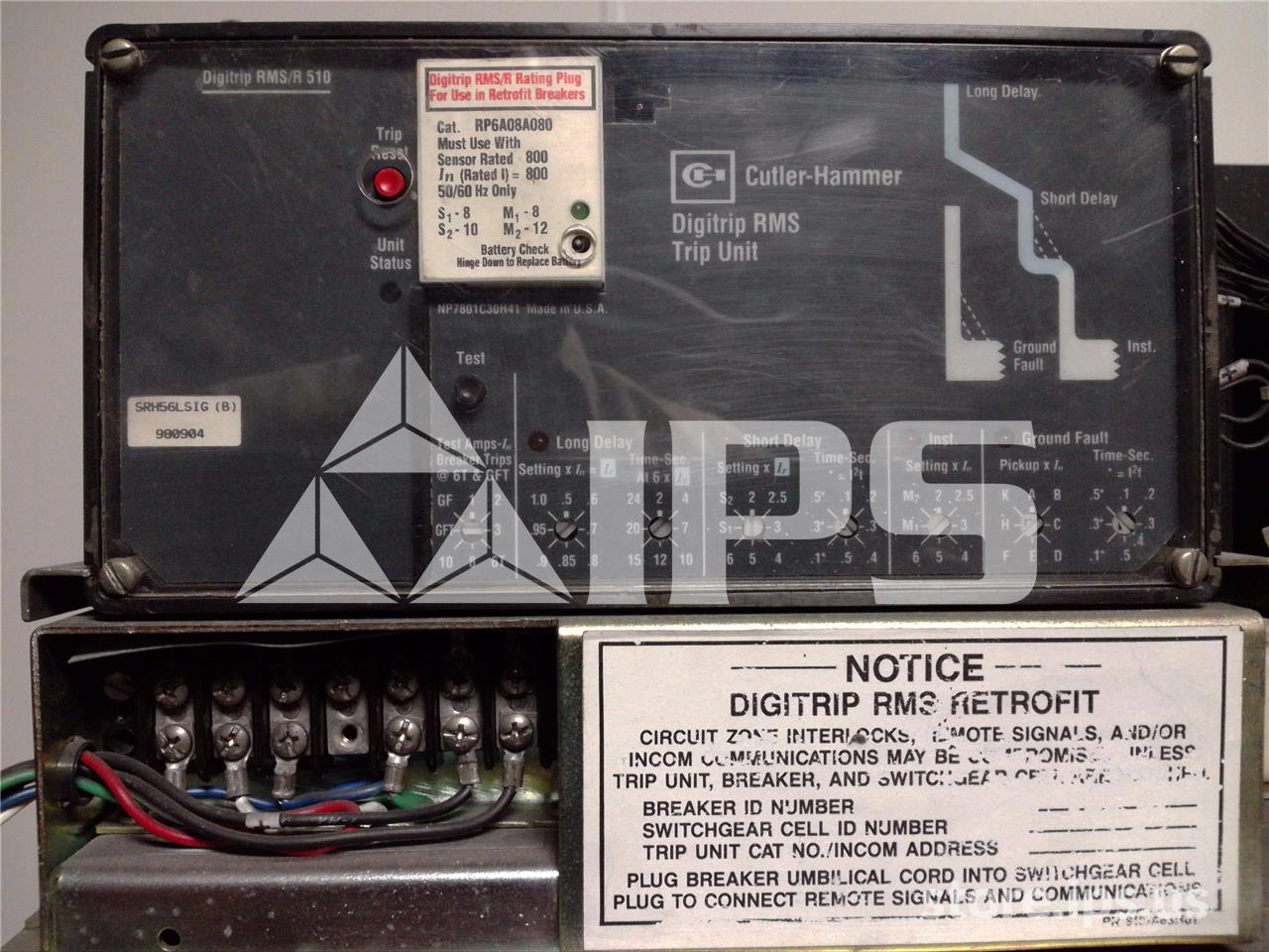 1600 Amps WH Db-50 Eo/do 1p 250 Volts DC Close, 220 Volts AC Relay / Shunt Trip, Rms/r 510 Lsig, 800 Amps Ct - Image 2