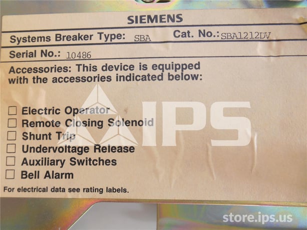 1200 Amps Sa Sba 1200 Mo/do (sba12) Sb12tlsig, 1200 Amps Rp, 1200 Amps Ct - Image 2