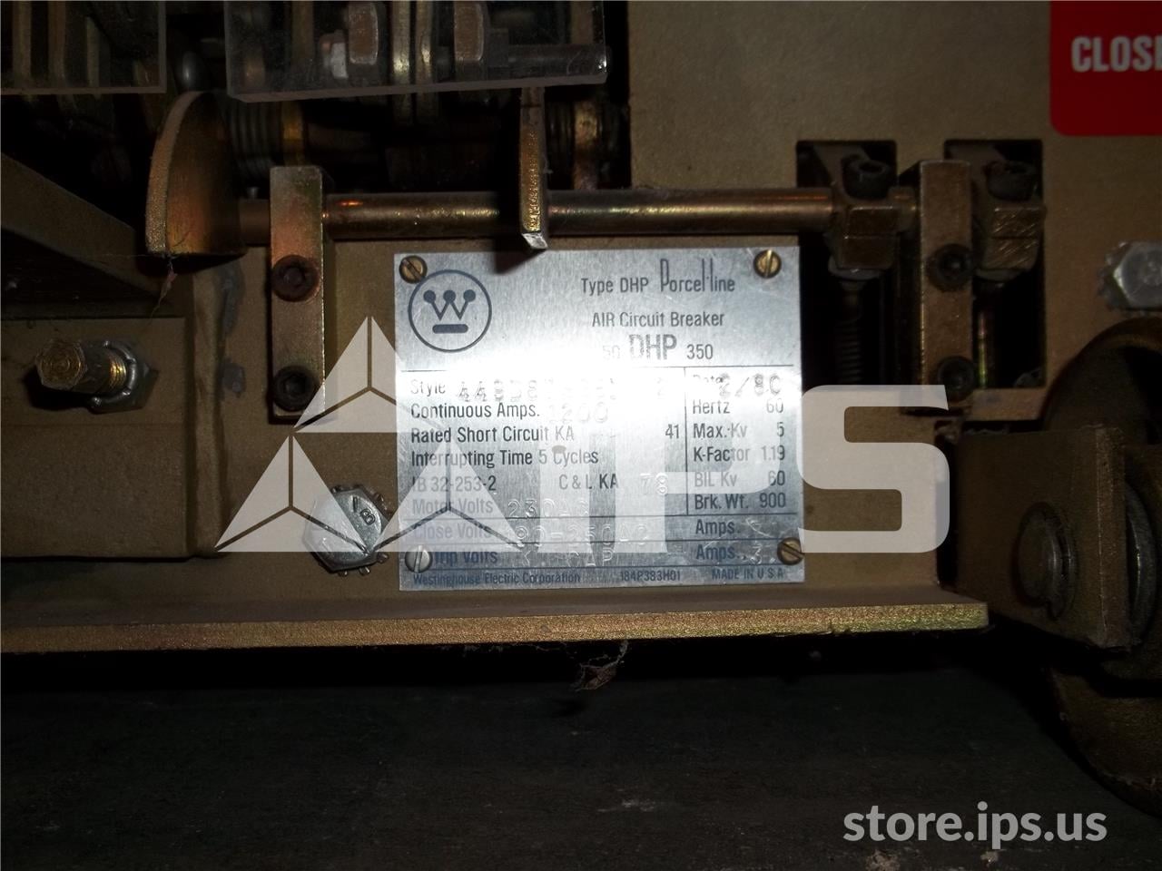 1200 Amps WH 50 Dhp 350 Eo/do (50dhp 350) 230 Volts AC Controls, Cap Trip - Image 5