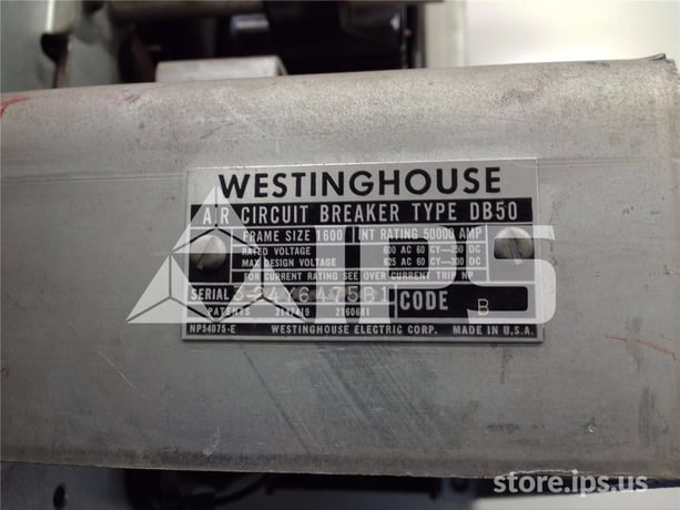 1600 Amps WH Db-50 Eo/do 3p 220 Volts AC Control, 440 Volts AC Close, 240 Volts AC Trip - Image 4