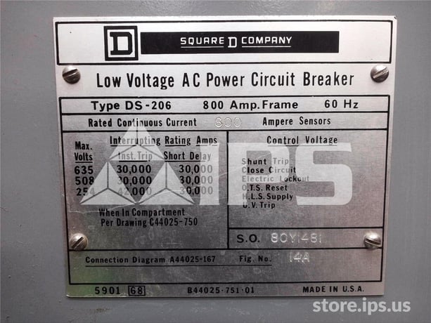 800 Amps Square D Ds-206 Mo/do Westrip Rms-2000 Lsig, 600 Amps Ct - Image 5