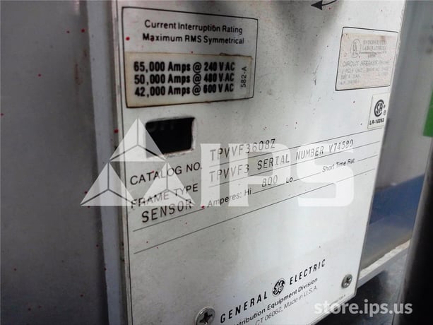 800 Amps GE Tpvv Power Break Mo/do (tpvvf3) Mvt, 800 Amps Ct - Image 4
