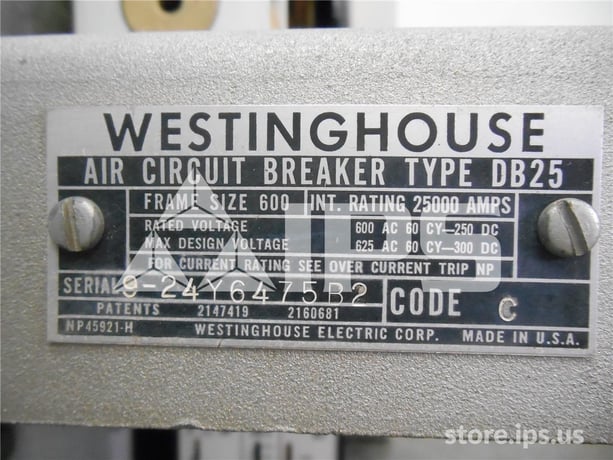 600 Amps WH Db-25 Mo/do 3p Sa Series Li 400a, 125 Volts DC Shunt Trip - Image 3