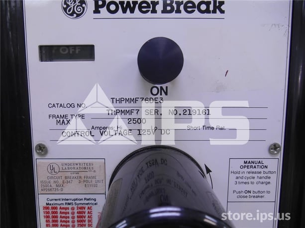 2500 Amps GE Thpmmf Power Break Eo/bi (thpmm) 125 Volts DC Control, 600 Amps Series Trip - Image 3