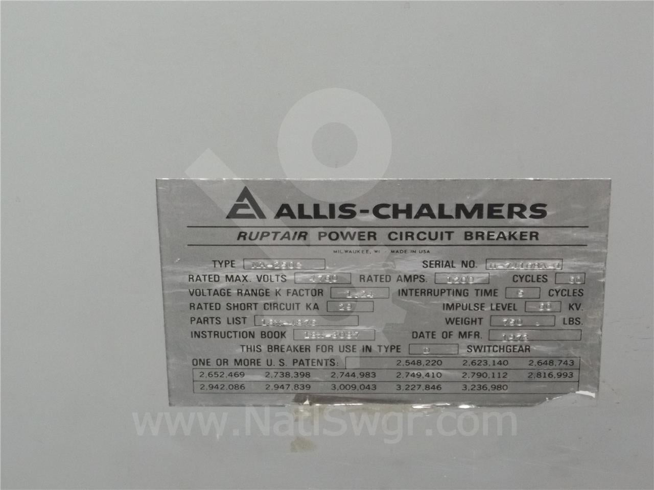 1200 Amps Sa Ma-250c (ma250) Se4d1, 125 Volts DC Controls - Image 7