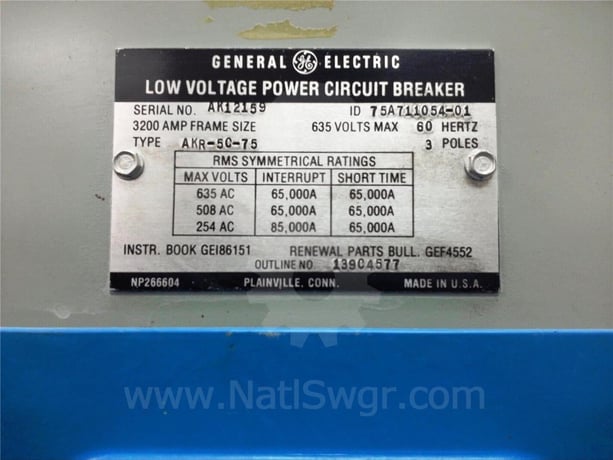 3200 Amps GE Akr-5c-75 Eo/do (akr-_c-75) Parts Unit - Image 6