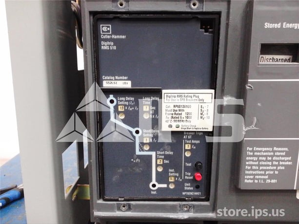 1200 Amps WH Spb-100 Eo/do (spb100) 120 Volts AC Control, Digitrip Rms 510 Lsi, 1200 Amps Rp, 1000 Amps Ct - Image 5